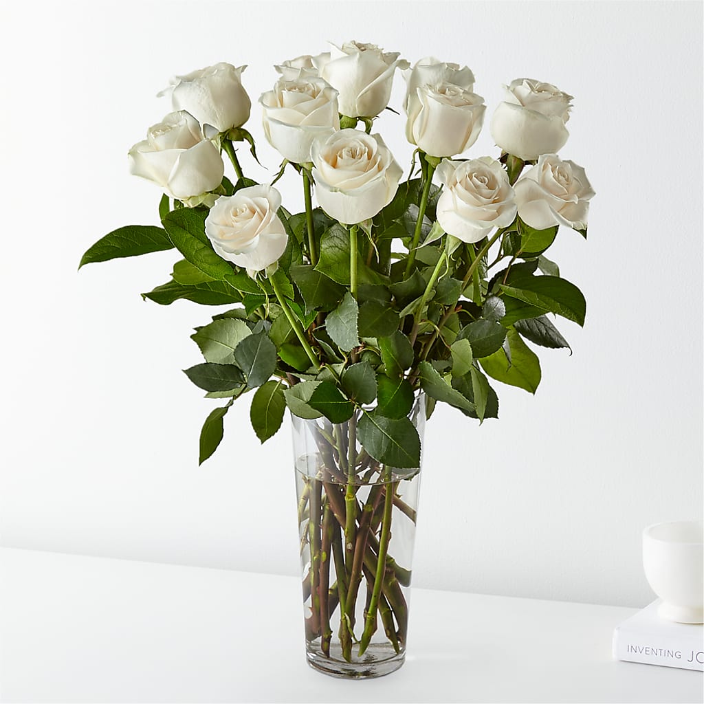 Long Stem White Rose Bouquet – Acuarela Events Inc, Land O Lakes FL
