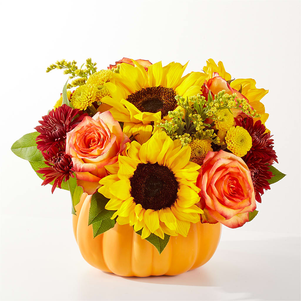 Golden Gourd Pumpkin Bouquet – Acuarela Events Inc, Land O Lakes FL