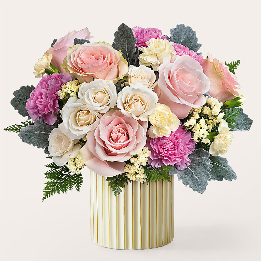 Blissful Moments Bouquet with Ivory Vase – Acuarela Events Inc, Land O Lakes FL