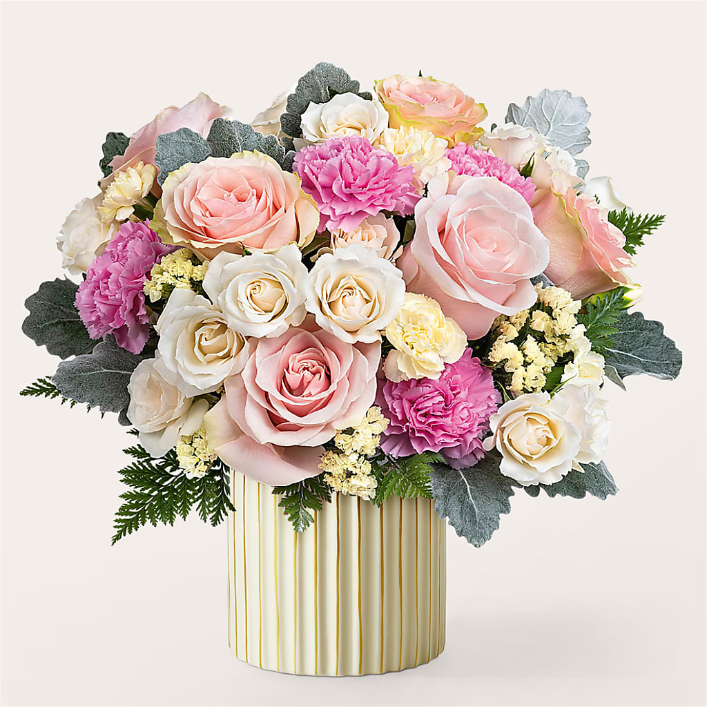 Blissful Moments Bouquet with Ivory Vase – Acuarela Events Inc, Land O Lakes FL