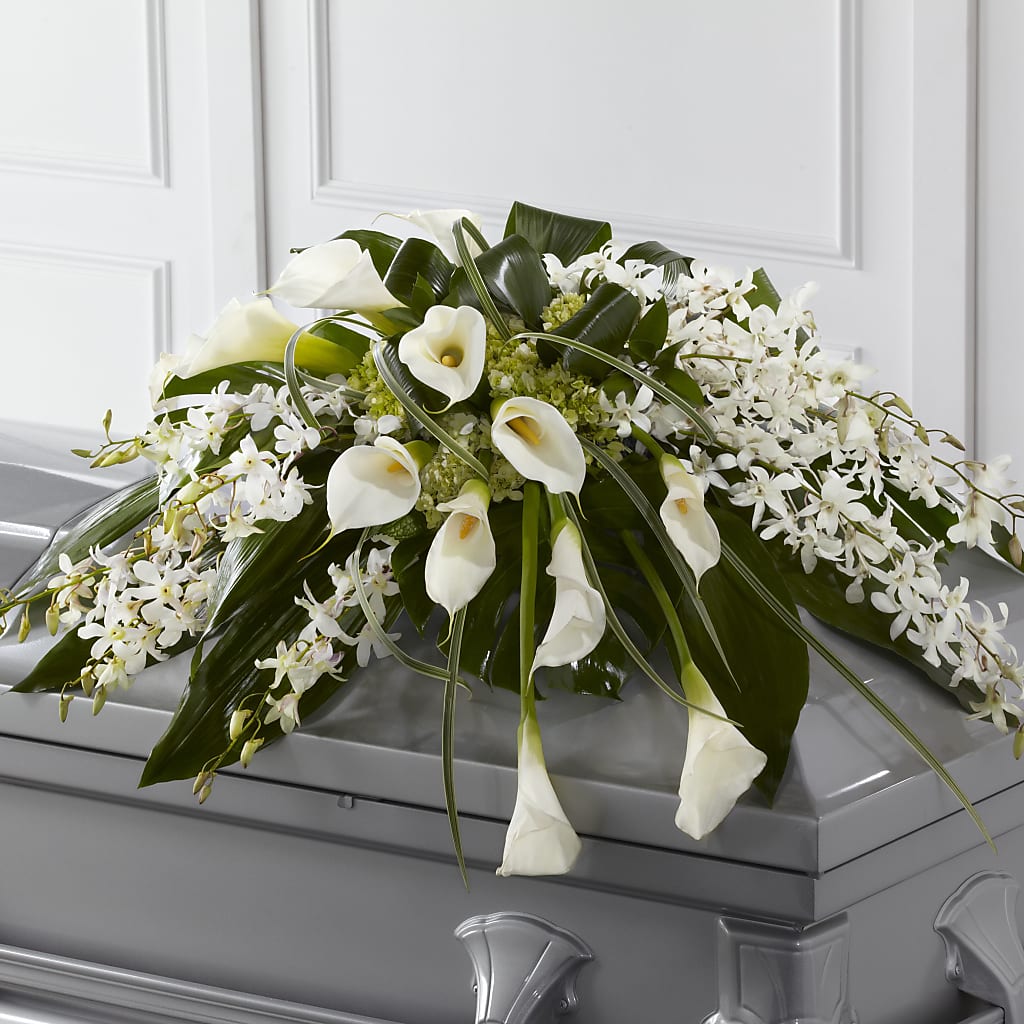 Angel Wings Casket Spray – Acuarela Events Inc, Land O Lakes FL