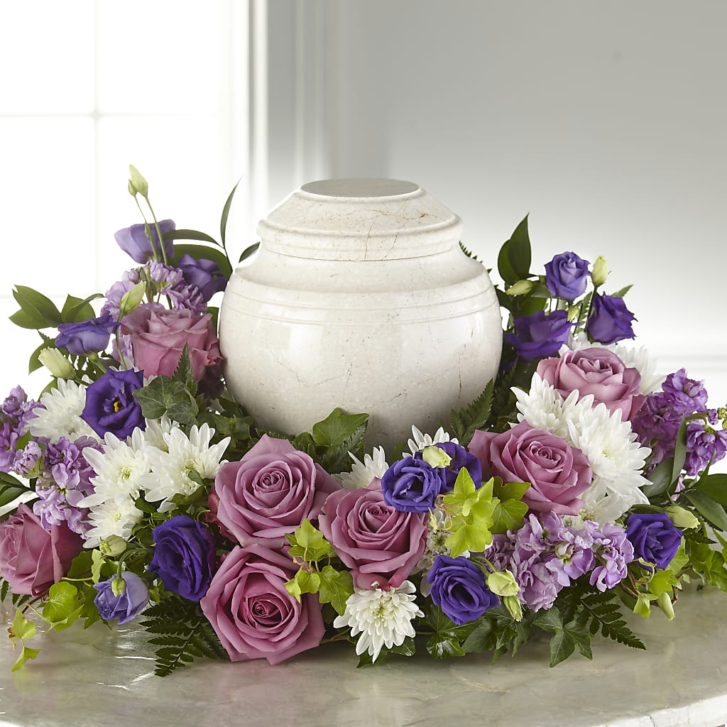 Blooming Sympathy Cremation Adornment – Acuarela Events Inc, Land O Lakes FL