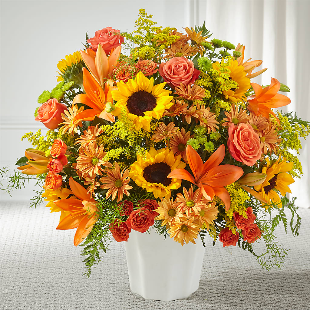 Harvest Thoughts Floor Basket – Acuarela Events Inc, Land O Lakes FL