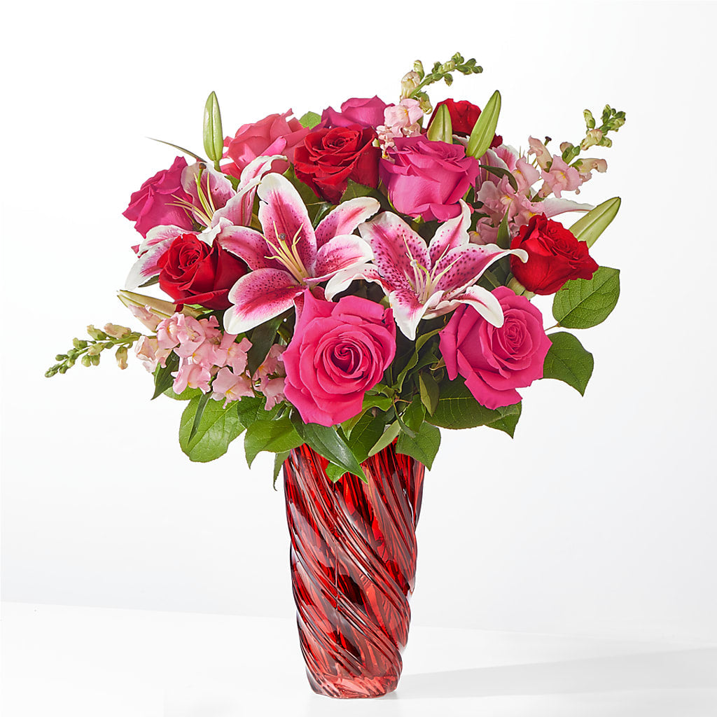 Always You Bouquet with Luxe Swirl Vase – Acuarela Events Inc, Land O Lakes FL