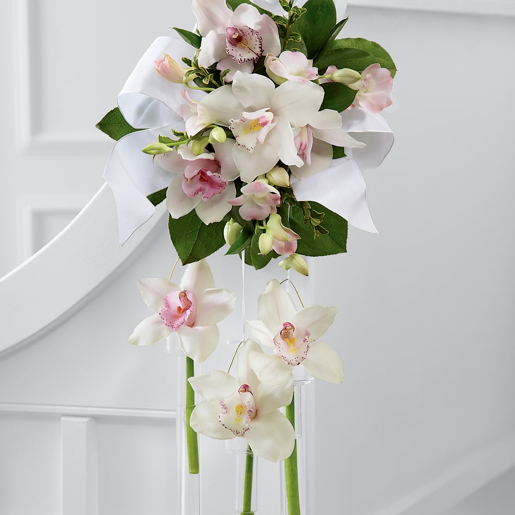 Perfect Entrance Pew Arrangement – Acuarela Events Inc, Land O Lakes FL