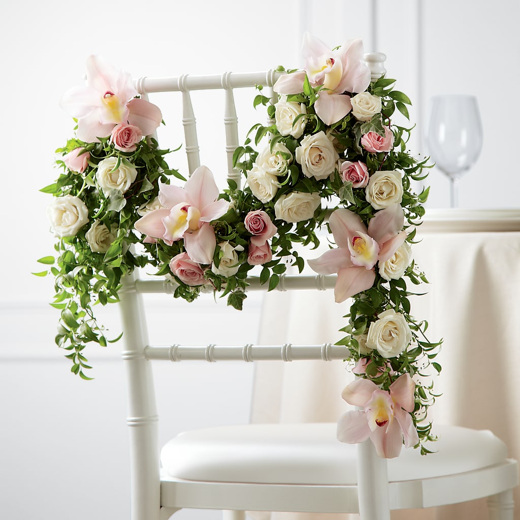 Orchid Rose Chair Décor – Acuarela Events Inc, Land O Lakes FL