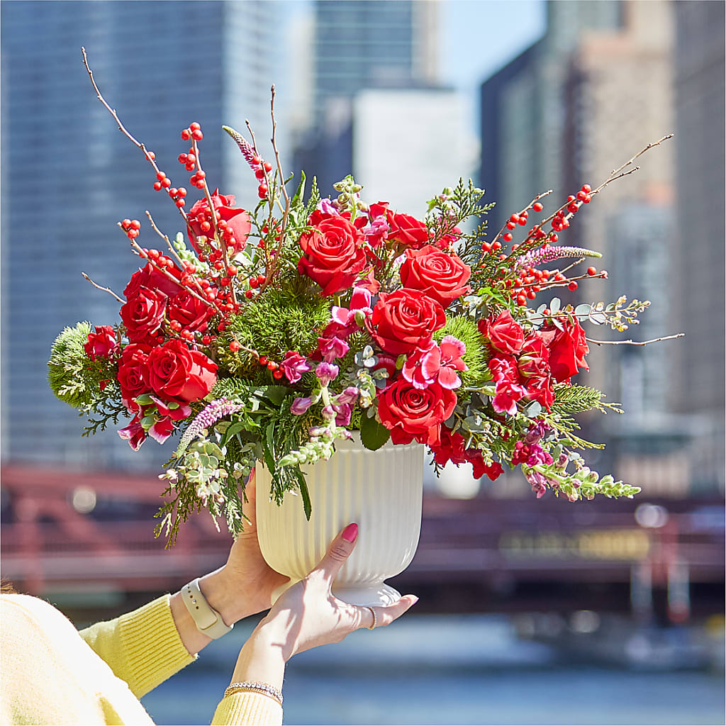 Big Red Bow Bouquet –  Acuarela Events Inc, Land O Lakes FL