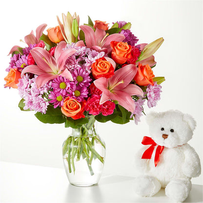 One and Only Bouquet and Bear Bundle –  Acuarela Events Inc, Land O Lakes FL