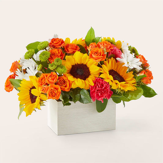 Sun-drenched Blooms Box Bouquet –  Acuarela Events Inc, Land O Lakes FL