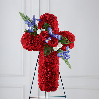 Faithful Hero Floral Cross –  Acuarela Events Inc, Land O Lakes FL