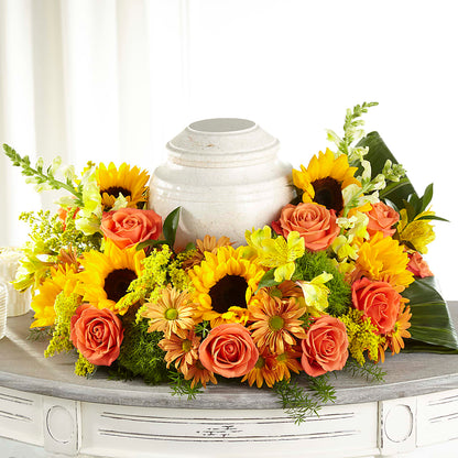 Faithful Sunflower Cremation Adornment –  Acuarela Events Inc, Land O Lakes FL