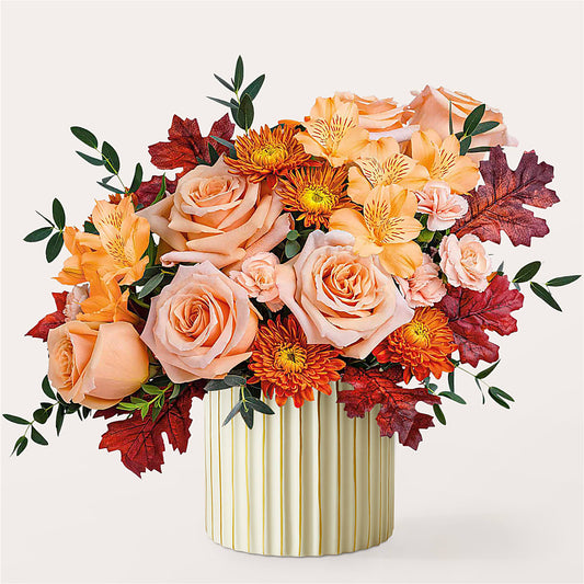 Spiced Latte Bouquet with Ivory Vase –  Acuarela Events Inc, Land O Lakes FL