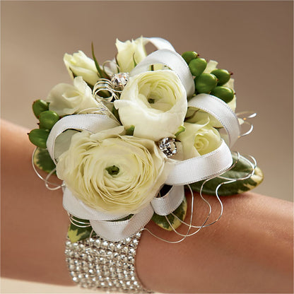 White Wedding Corsage –  Acuarela Events Inc, Land O Lakes FL